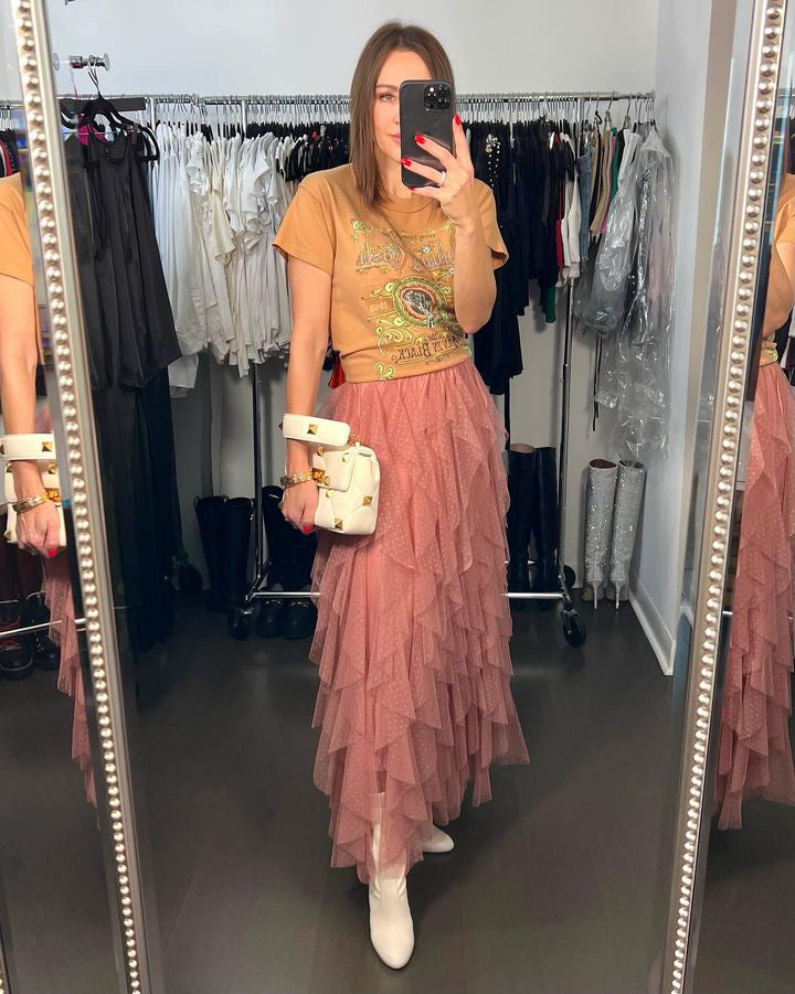 Maxi tulle skirt boutique best sale