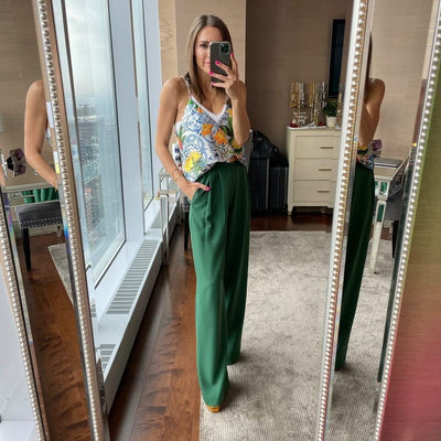 CRESCENT Wide Leg Pant - Green