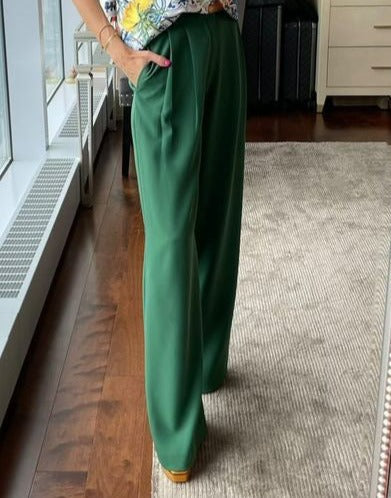 CRESCENT Wide Leg Pant - Green