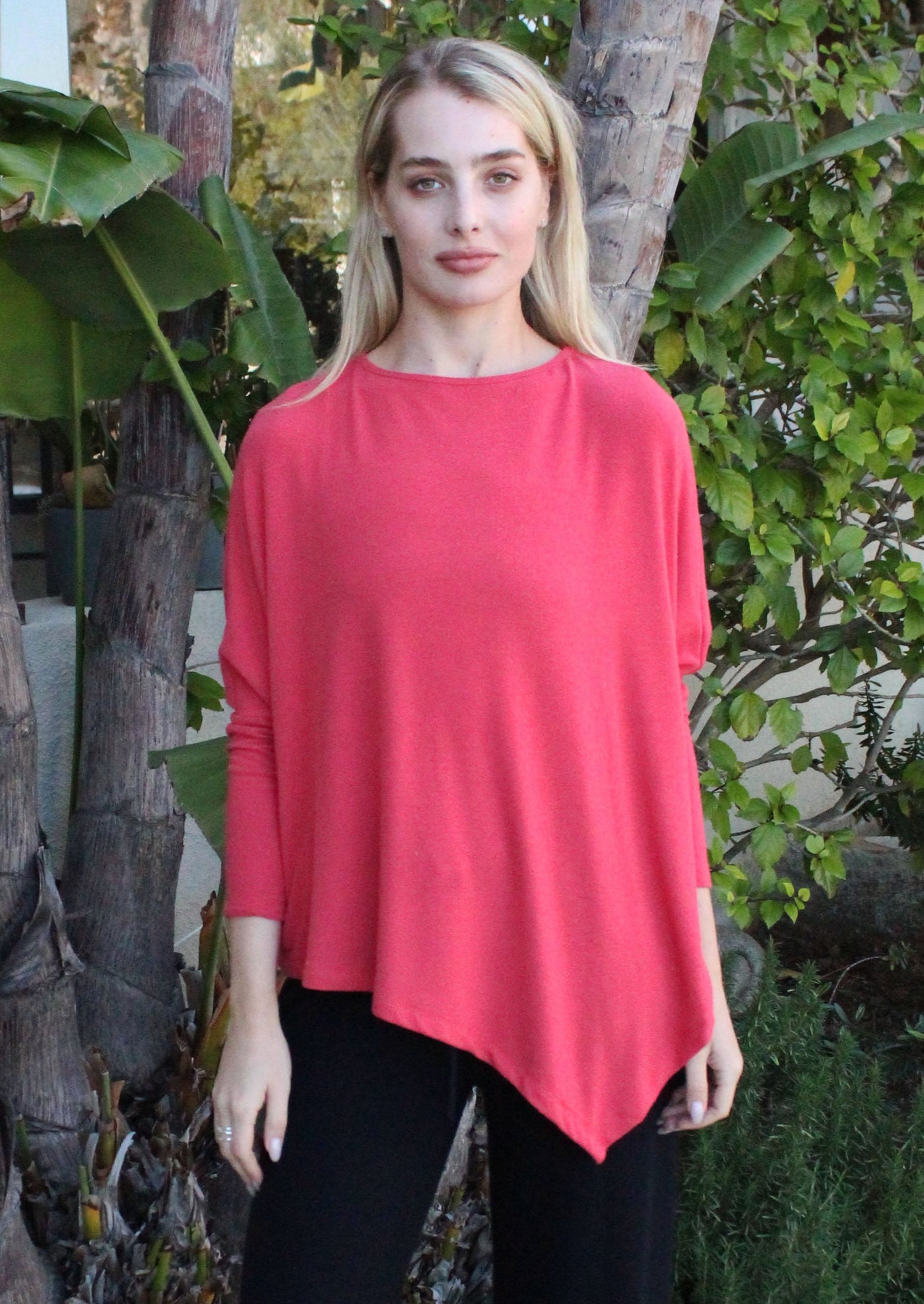 Stark X Soft Solid Asymmetrical Top - Rouge