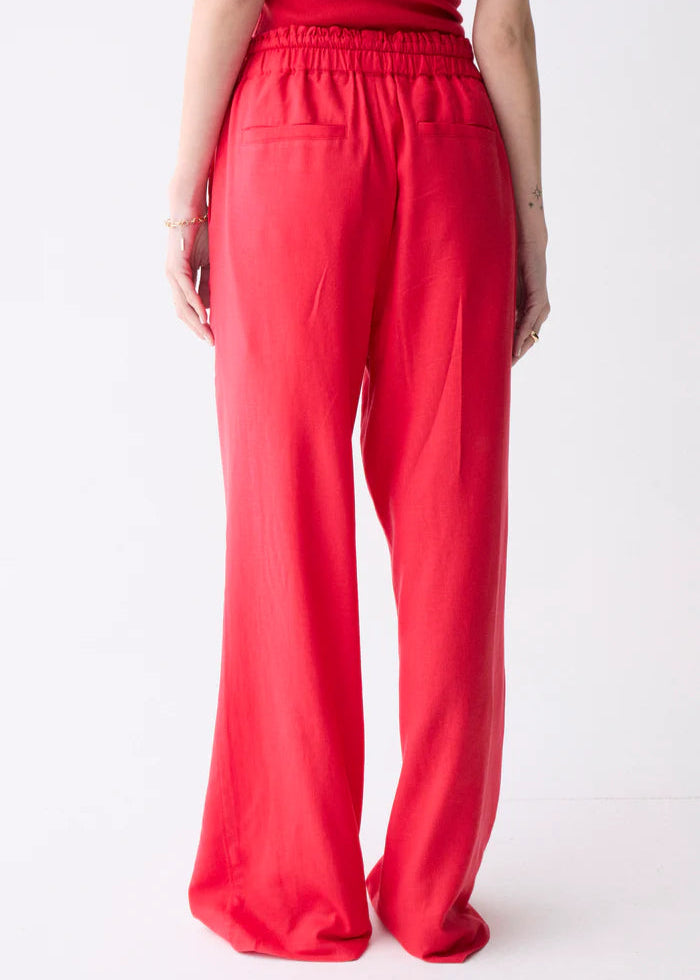 Deluc Roxanne Pull On Pant - Red