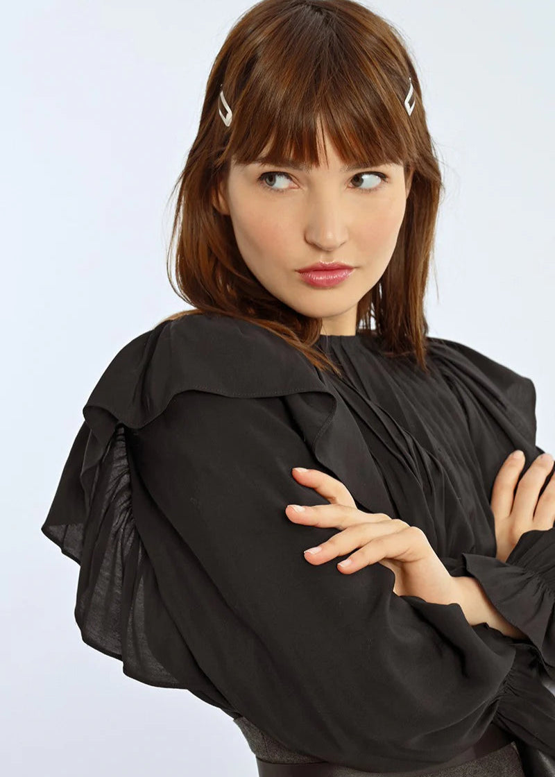 Molly Bracken Flowy Blouse Black