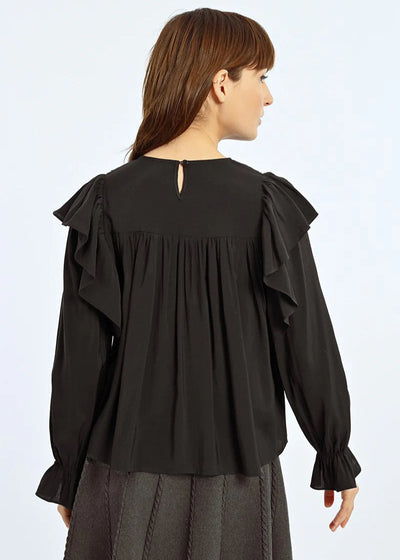 Molly Bracken Flowy Blouse Black