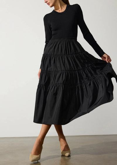 Brochu Walker Ava Tiered Dress Black