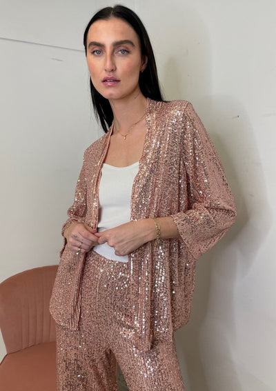 The Pink Door Sequin Jacket - Pink