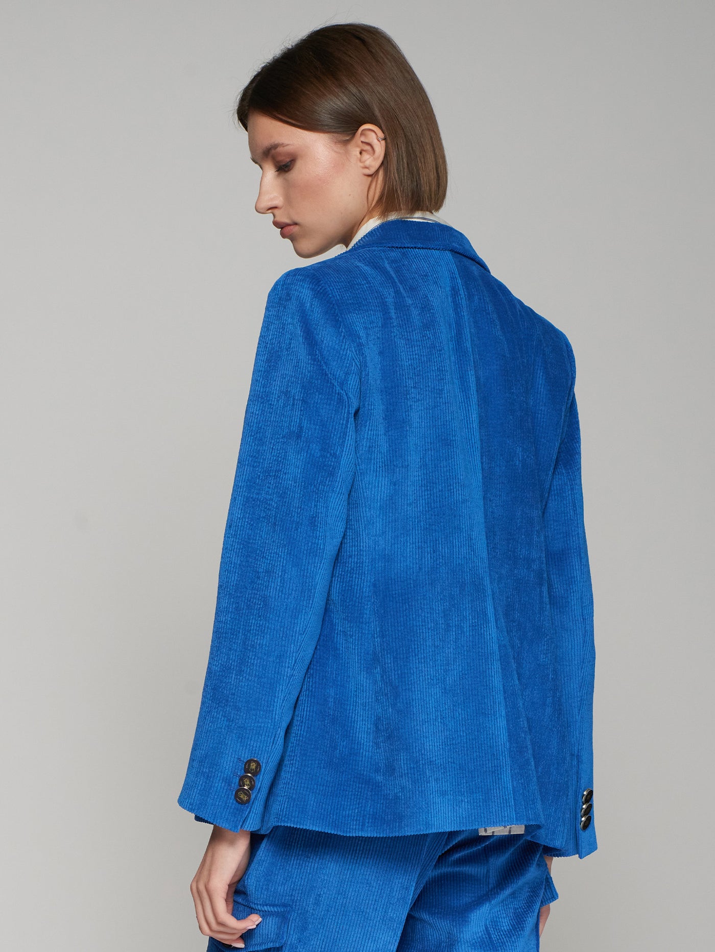 Vilagallo Heather Jacket Blue Corduroy