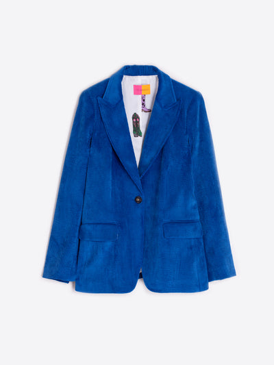 Vilagallo Heather Jacket Blue Corduroy