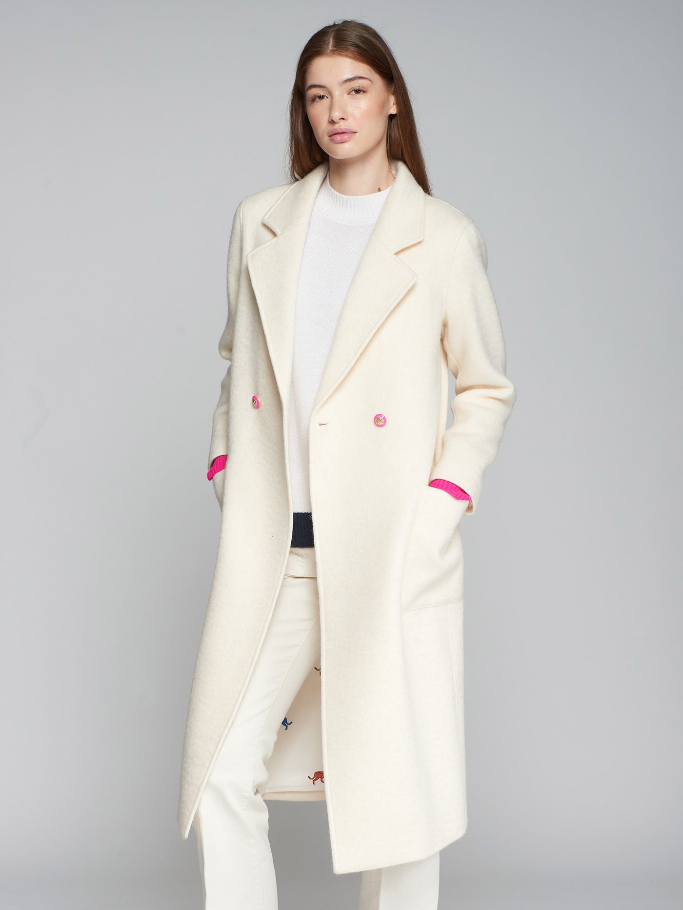 Vilagallo Eloise Coat Cream