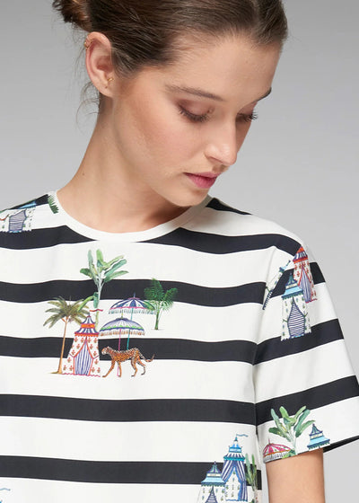 Vilagallo Tora Striped Palm Tee