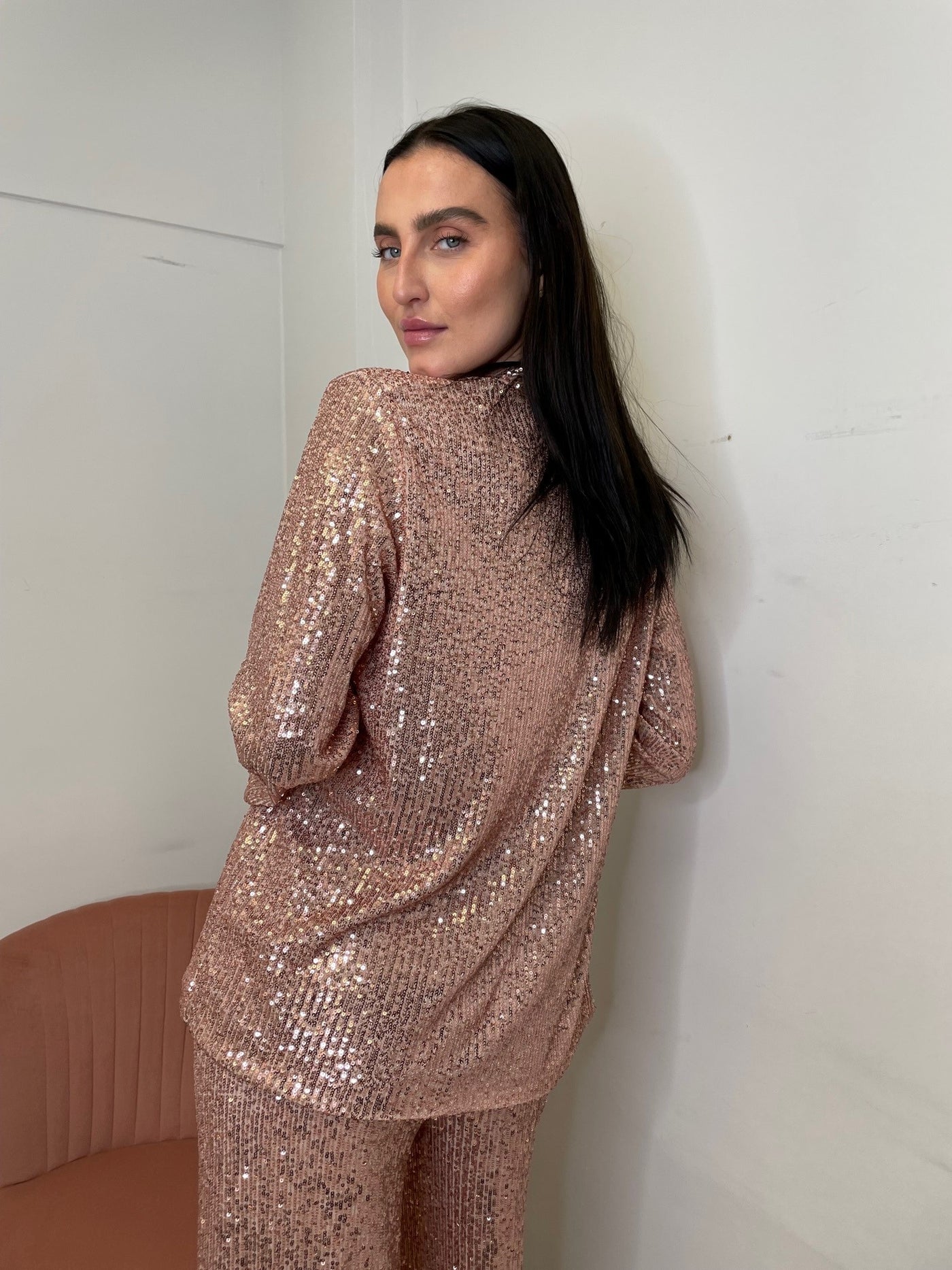 The Pink Door Sequin Jacket - Pink