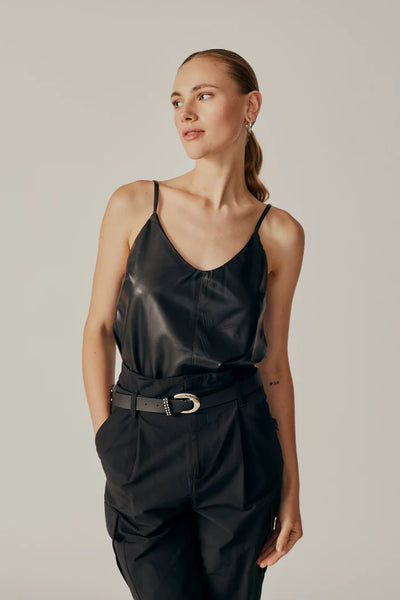 Deluc Faux Leather Cami