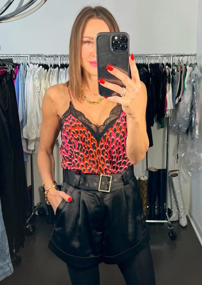 Zadig & Voltaire Christy Leopard Print Silk Cami - Rose