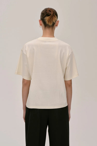 HERSKIND Larsson Oversized Tee Cream