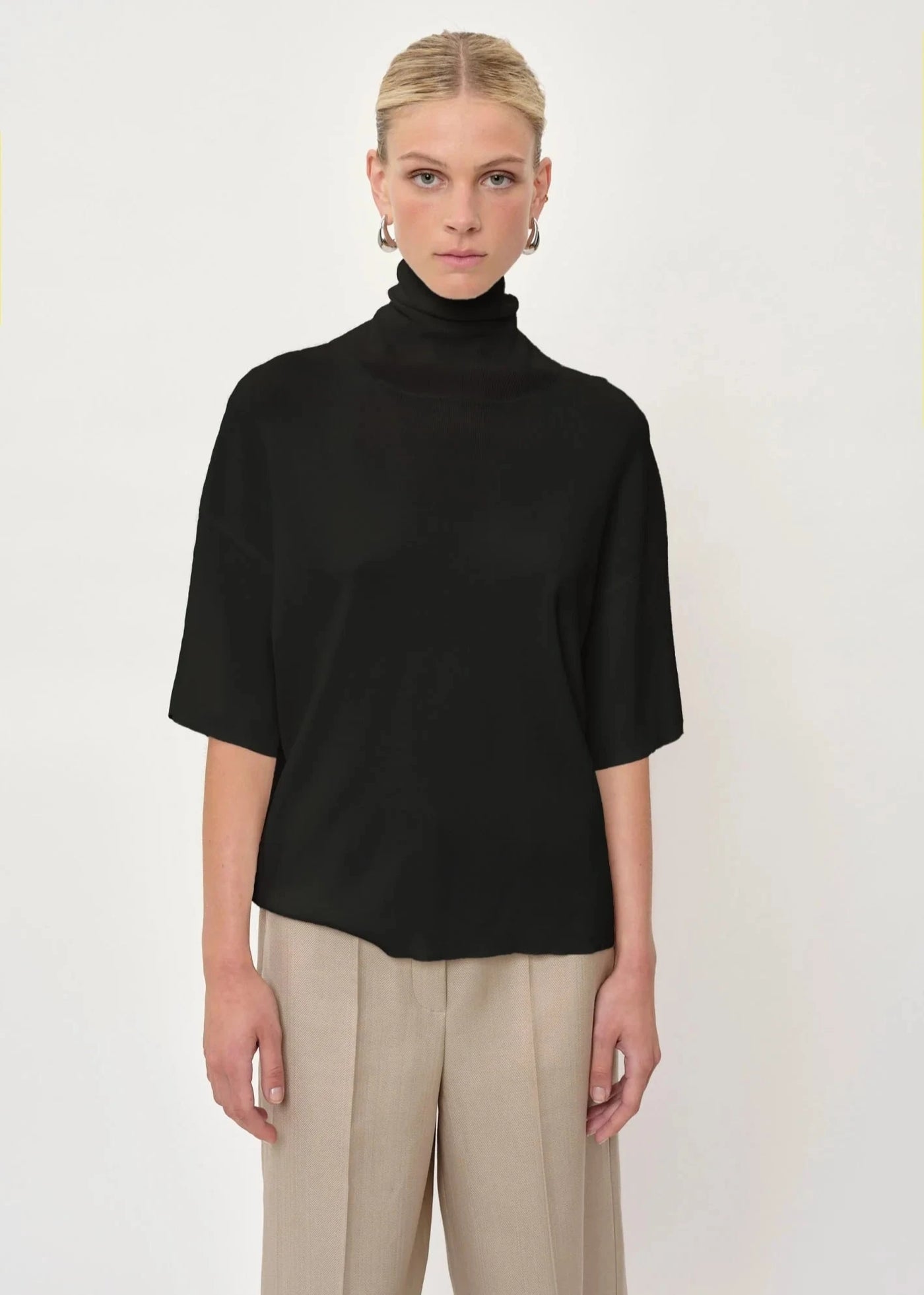 HERSKIND Brittany Knit S/S Sweater Black