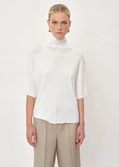 HERSKIND Brittany Knit S/S Sweater Off White