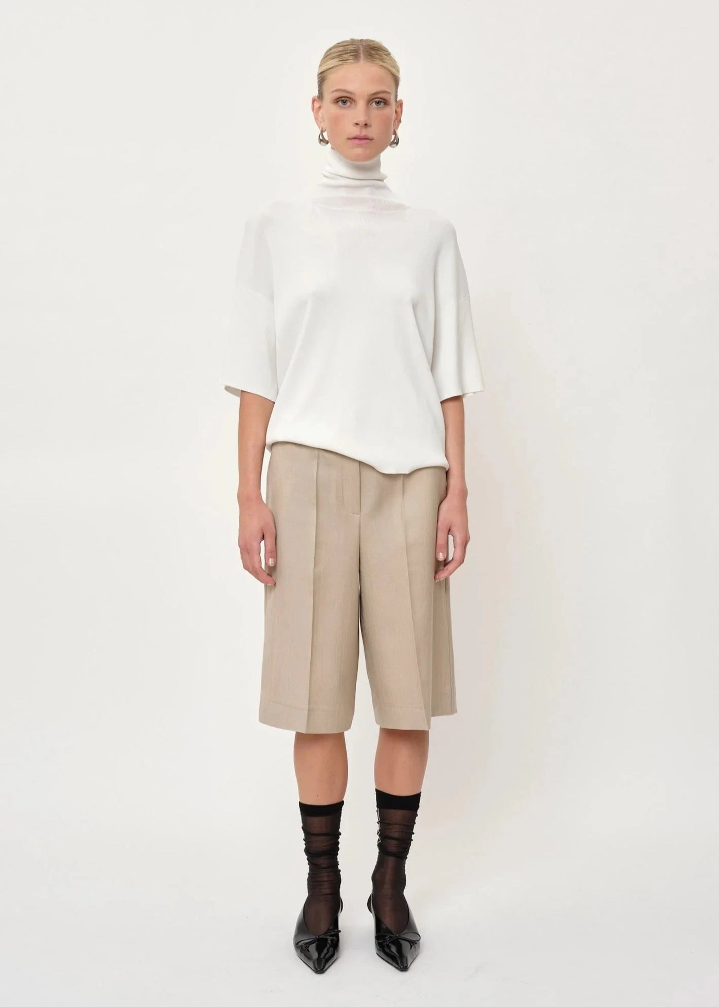 HERSKIND Brittany Knit S/S Sweater Off White