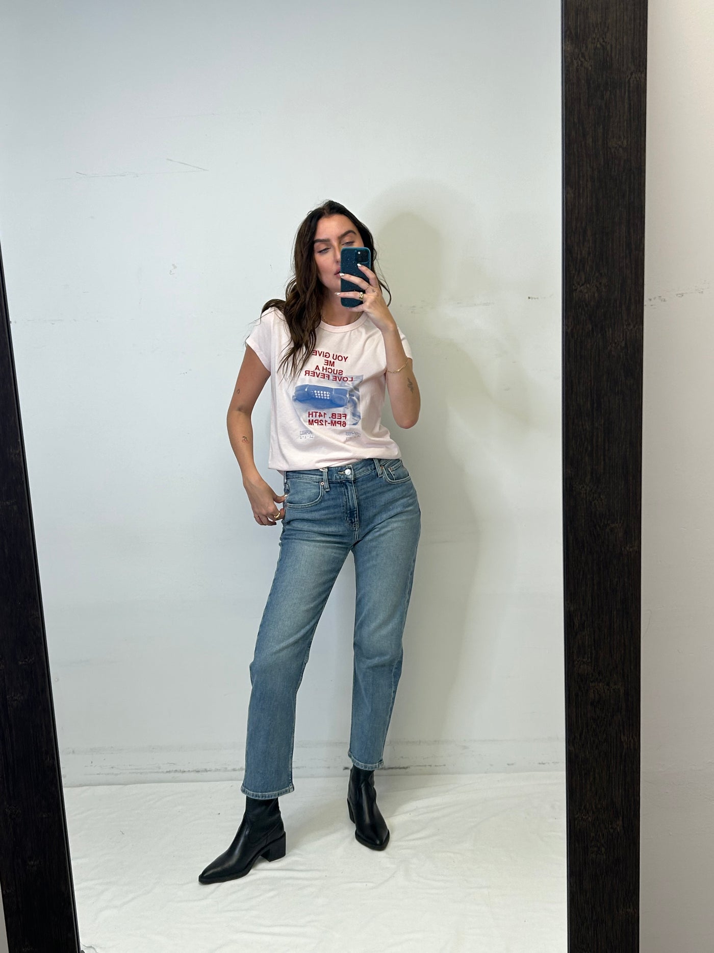 Zadig & Voltaire Woop Photoprint Telephone Tee Pink