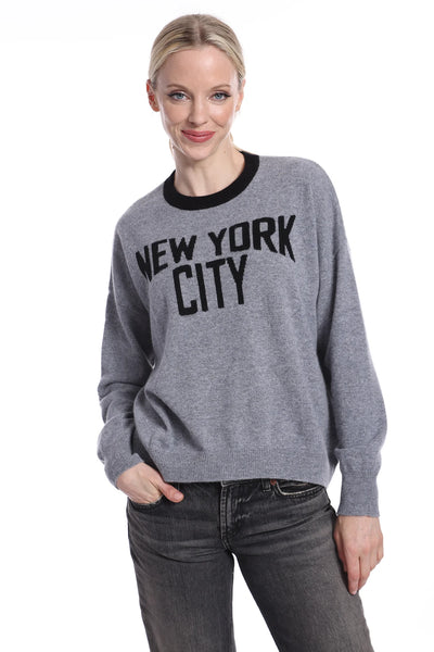 MINNIE ROSE New York City Cashmere Crew Grey