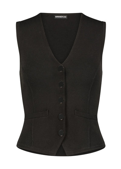 Minnie Rose Vest Black