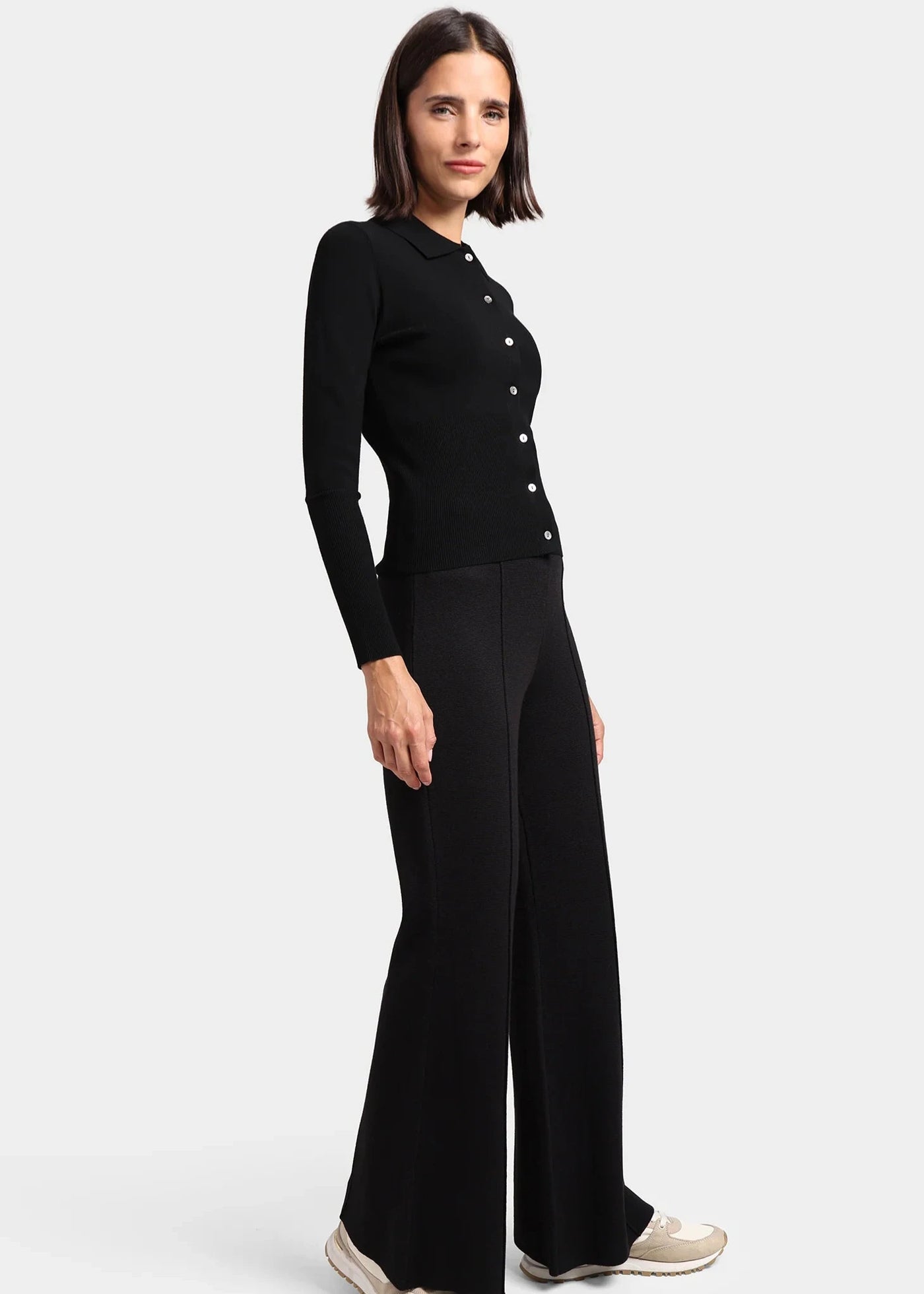 Minnie Rose Wide Leg Pants Black