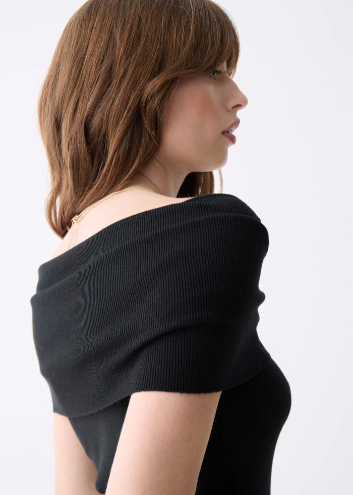 Deluc Porto Knit Top - Black