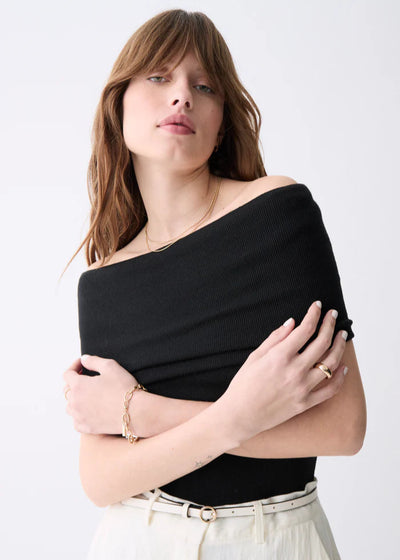 Deluc Porto Knit Top - Black