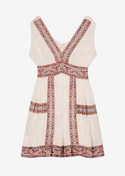 NKN Embroidered Dress White