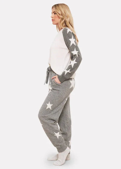 Brodie Sophie Star Jogger Mid Grey/ Organic White