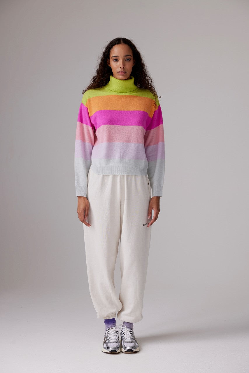 CRUSH Rainbow Oversized Cashmere Turtleneck