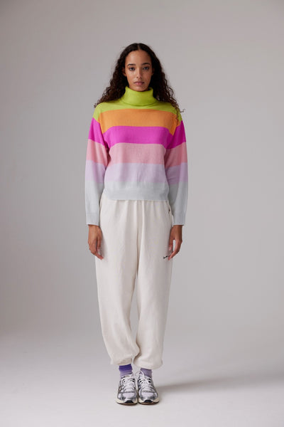 CRUSH Rainbow Oversized Cashmere Turtleneck