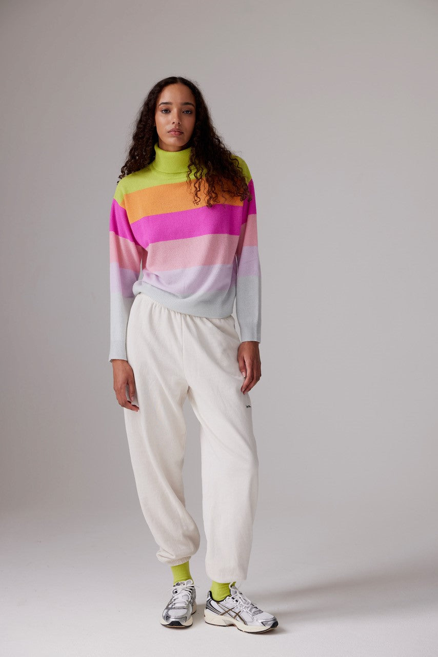 CRUSH Rainbow Oversized Cashmere Turtleneck