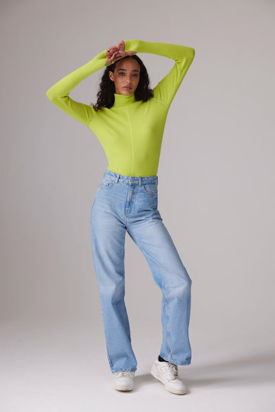 CRUSH Diana Skinny Roll Neck - Zesty