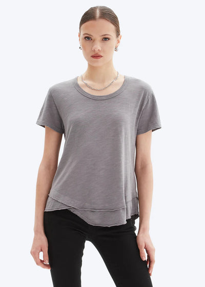 CHRLDR Ava Mock Layer T-shirt - Graphite