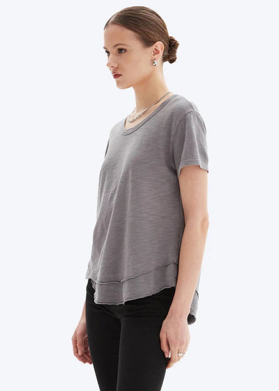 CHRLDR Ava Mock Layer T-shirt - Graphite