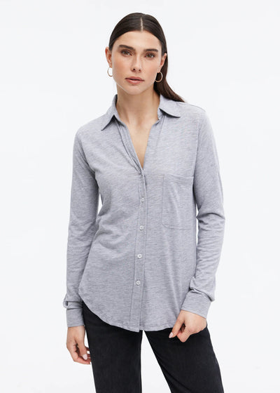 CHRLDR Amrat Jersey Blouse - Heather Grey