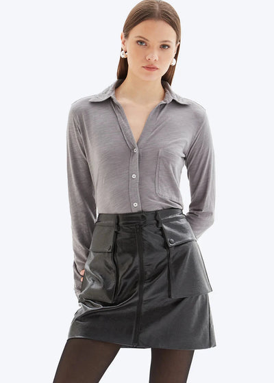 CHRLDR Amrat Jersey Blouse Graphite