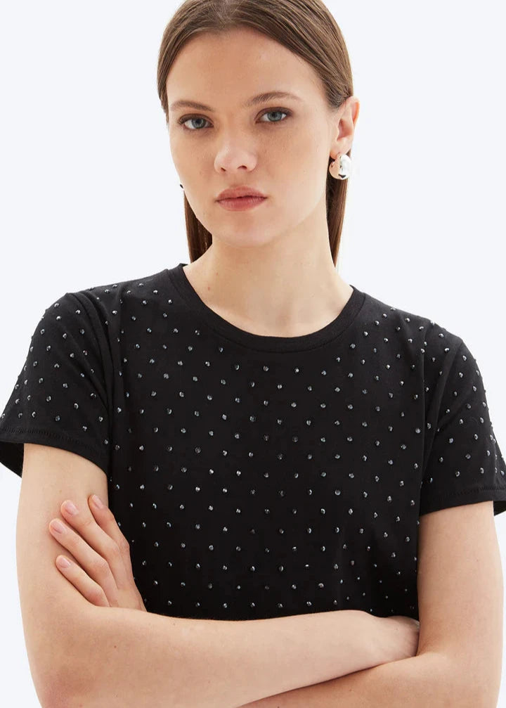 CHRLDR All Over Studs Perfect Tee Black