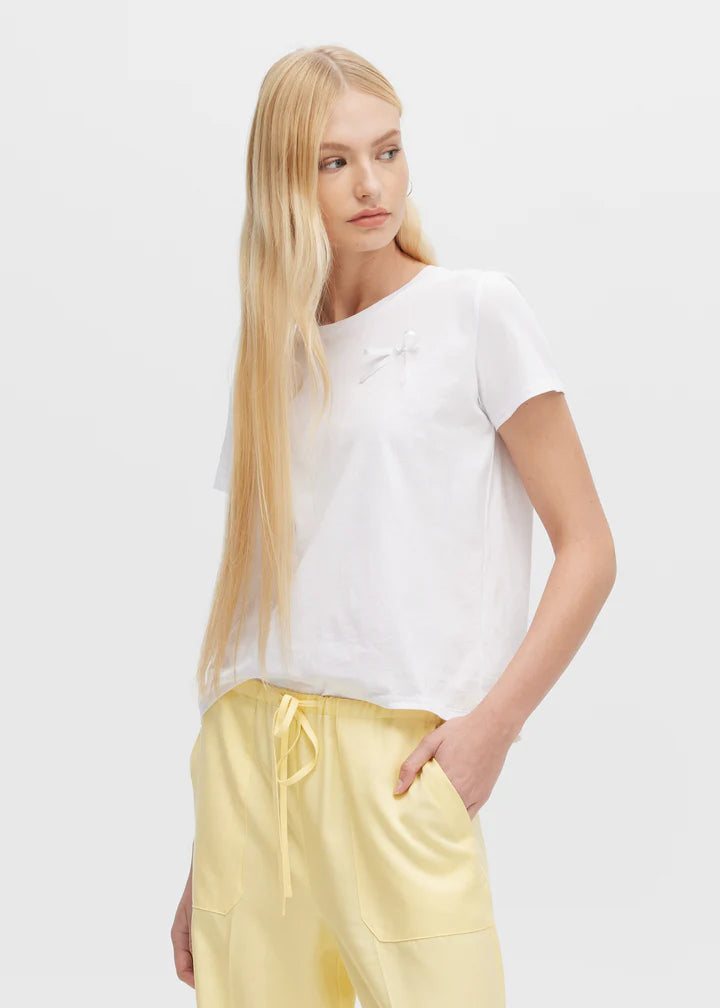 CHRLDR Jane Bow Perfect Tee - White