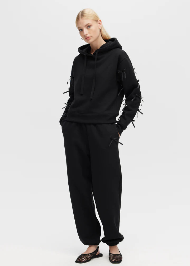 CHRLDR Molly Bows Pullover Hoodie - Black