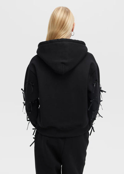 CHRLDR Molly Bows Pullover Hoodie - Black