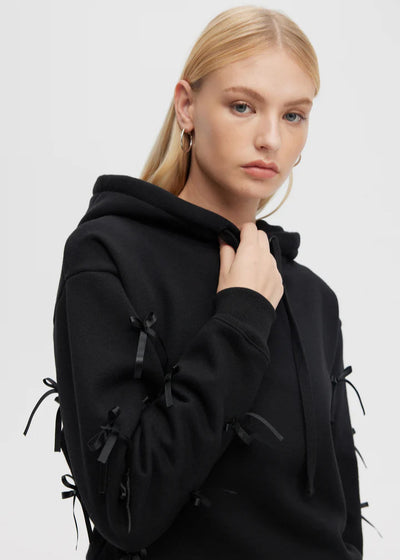 CHRLDR Molly Bows Pullover Hoodie - Black