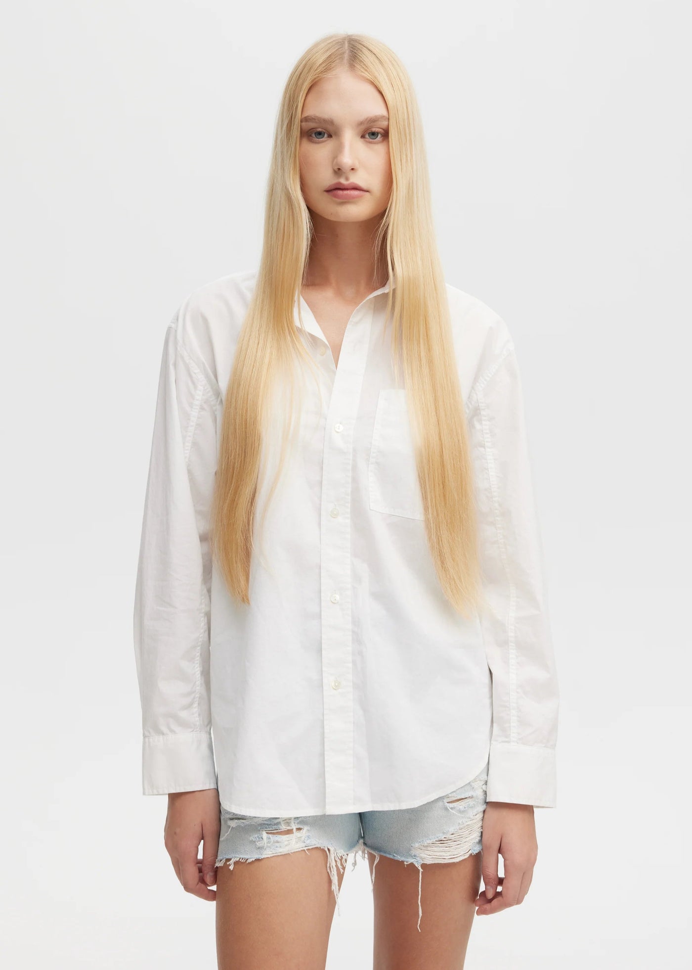 CHRLDR Mag Perfect Button up - White