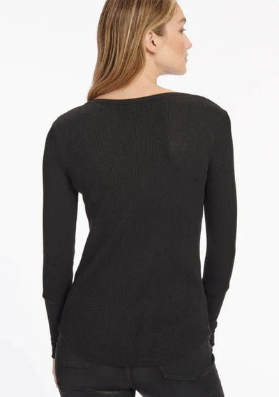 Splendid Thermal Forever Henley L/S Top - Black