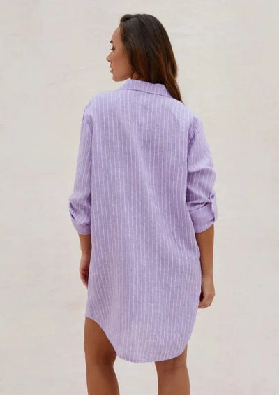 Charli Provence Linen Shirt -Lilac