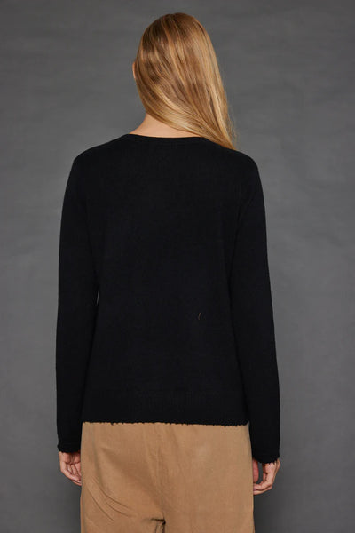 Lisa Todd Epic Cashmere Crew Neck Sweater - Onyx