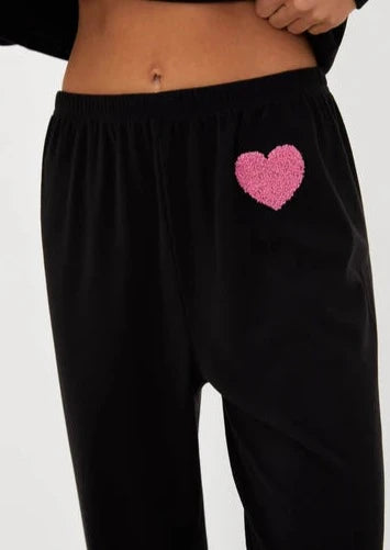 Beach Riot Georgie Heart Jogger - Black