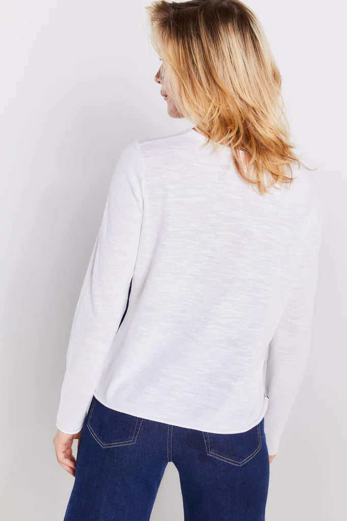 Lisa Todd Feel The Love Heart Sweater - White/Blue