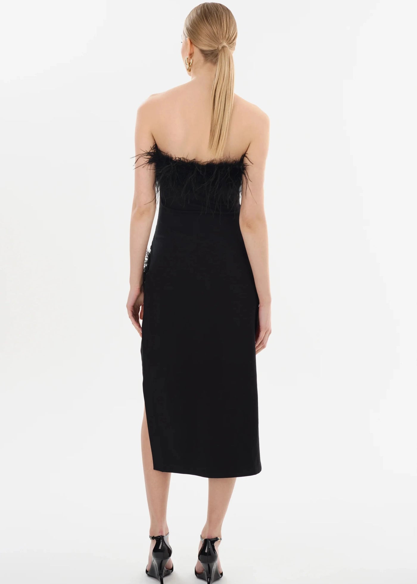 Lamarque Freya Strapless Midi Dress Black