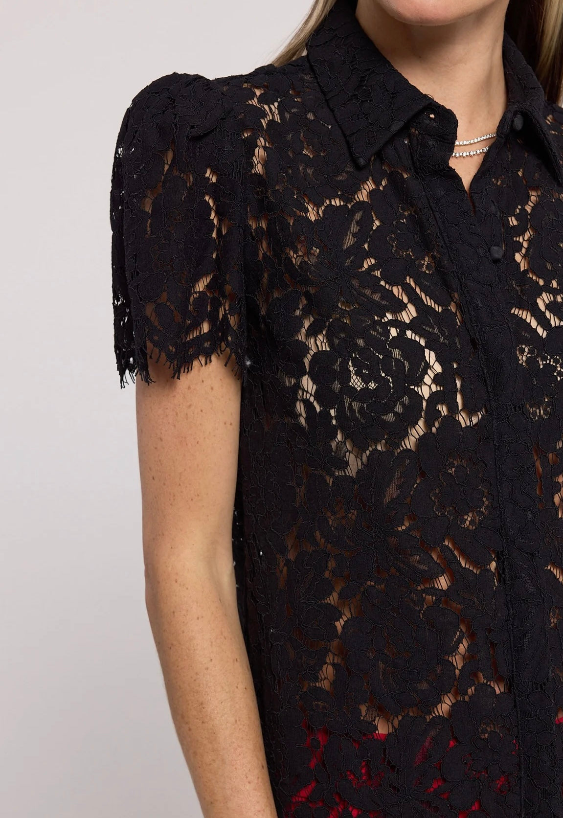 Generation Love Murphy Lace Shirt Black