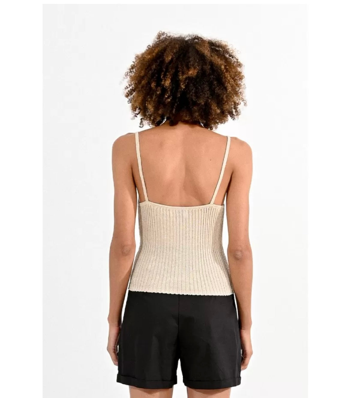 Molly Bracken Ribbed Cami - Gold